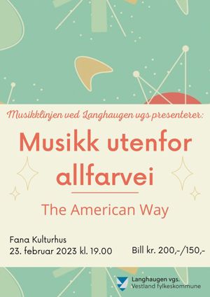 Plakat for konserten "Musikk utenfor allfarvei"